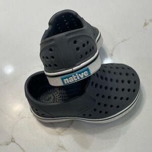 Native Kids Charcoal Slip-On Water Shoes